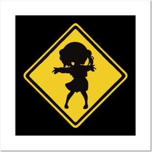 Warning sign - loli god’s v2 Posters and Art